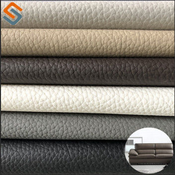 Small Lichee Pvc Leather For Sofa Furniture Upholstery 0.6MM 50Meters / Roll