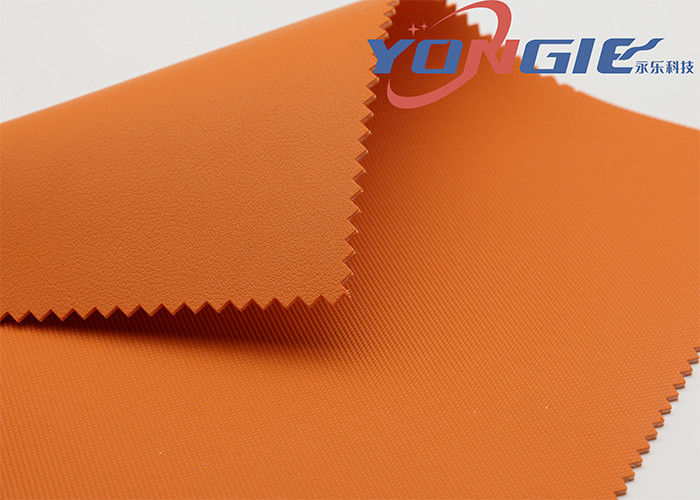 Long Lasting Orange  100% Vegan Car Leather Fabric  Tearproof 0.5mm For Pillow Covers